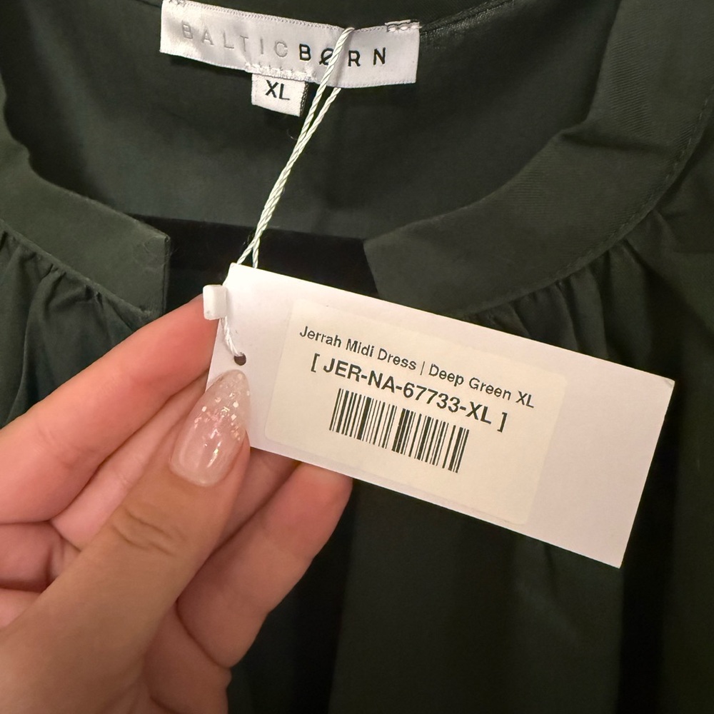 Baltic Born Forest Green Midi Dress